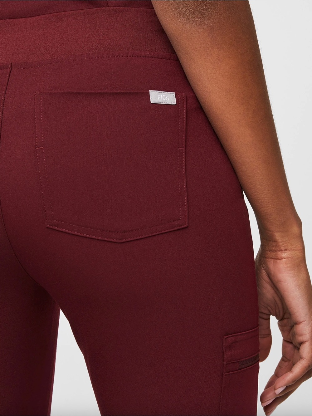 FIGS Women’s Zamora Jogger Scrub Pant Burgundy Size M/P - Picture 6 of 6